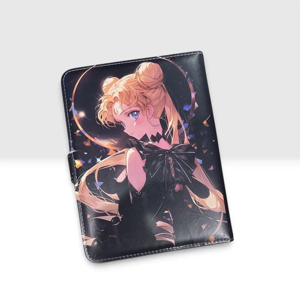 Sailor Moon A5 6-Ring Binder Journal Notebook Anime Stationery Refillable Black